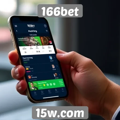 Experiência mobile otimizada no site 166bet